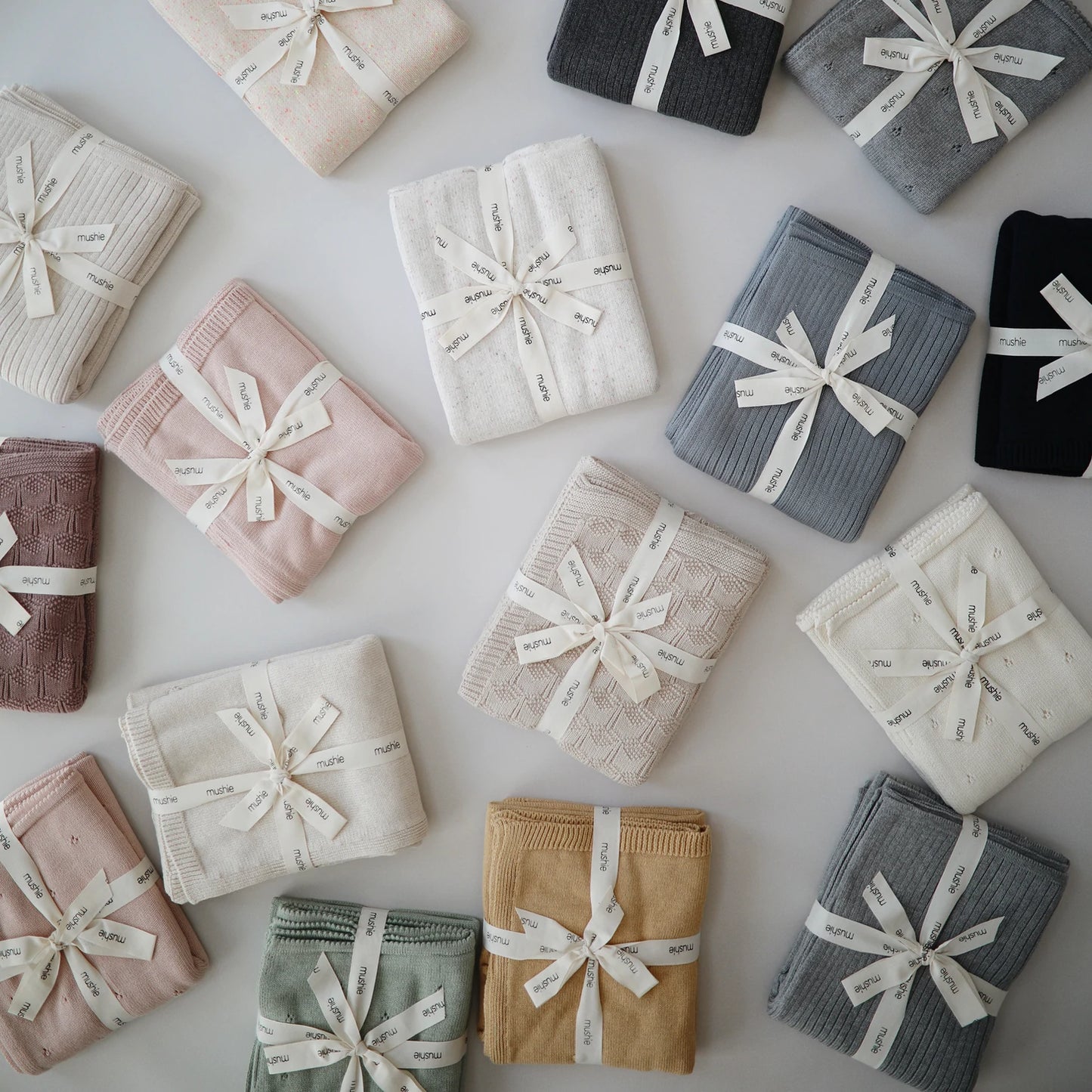 Knitted Baby Blanket Pointelle (Ivory)