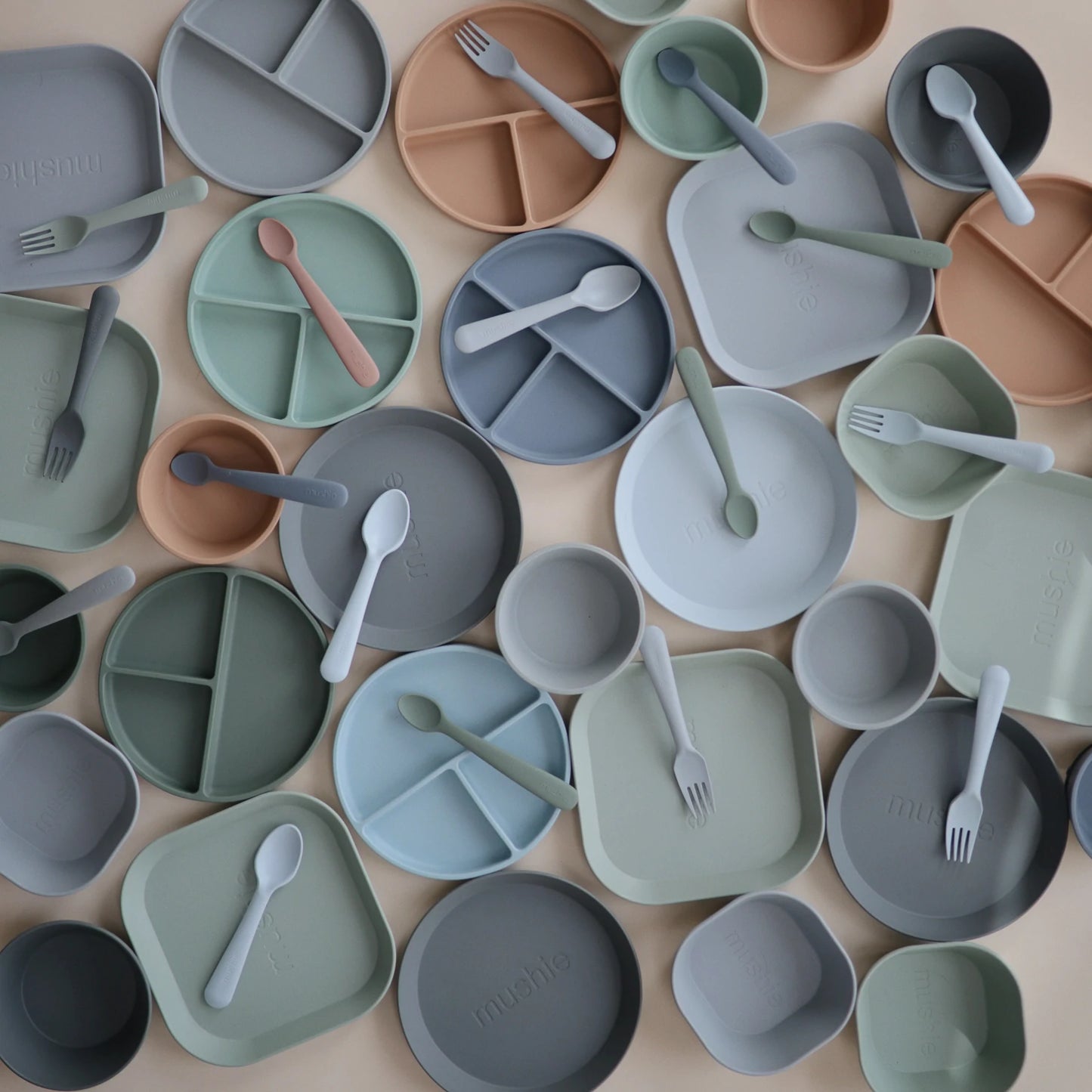 Dinnerware Fork and Spoon Set (Sage)