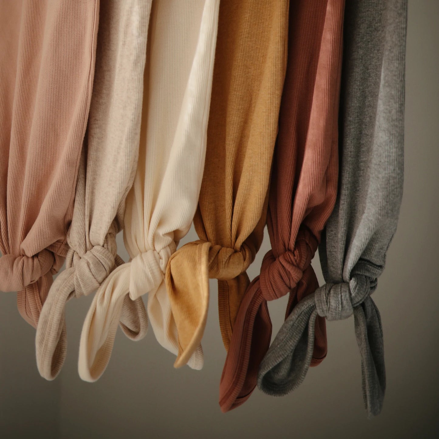 Ribbed Knotted Baby Gown (Cedar)