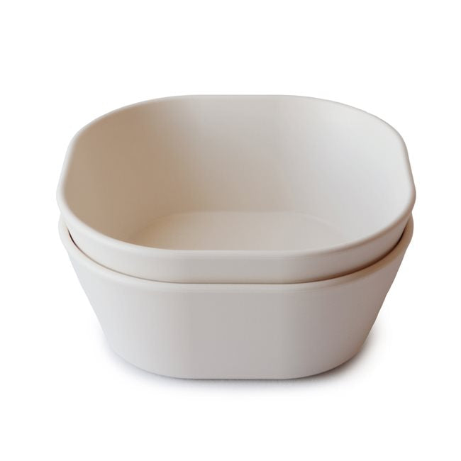 Square Dinnerware Bowl, Set of 2 (Ivory)