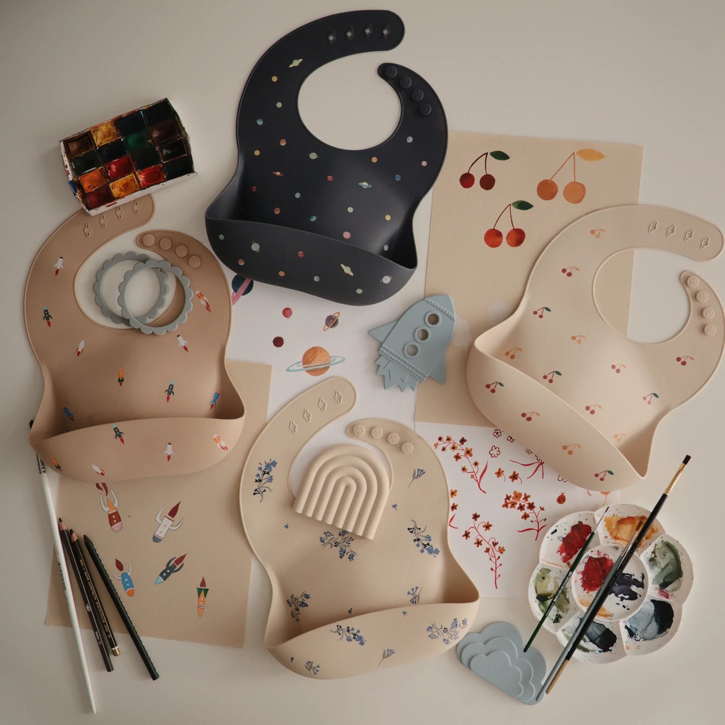 Silicone Bib (Planets)