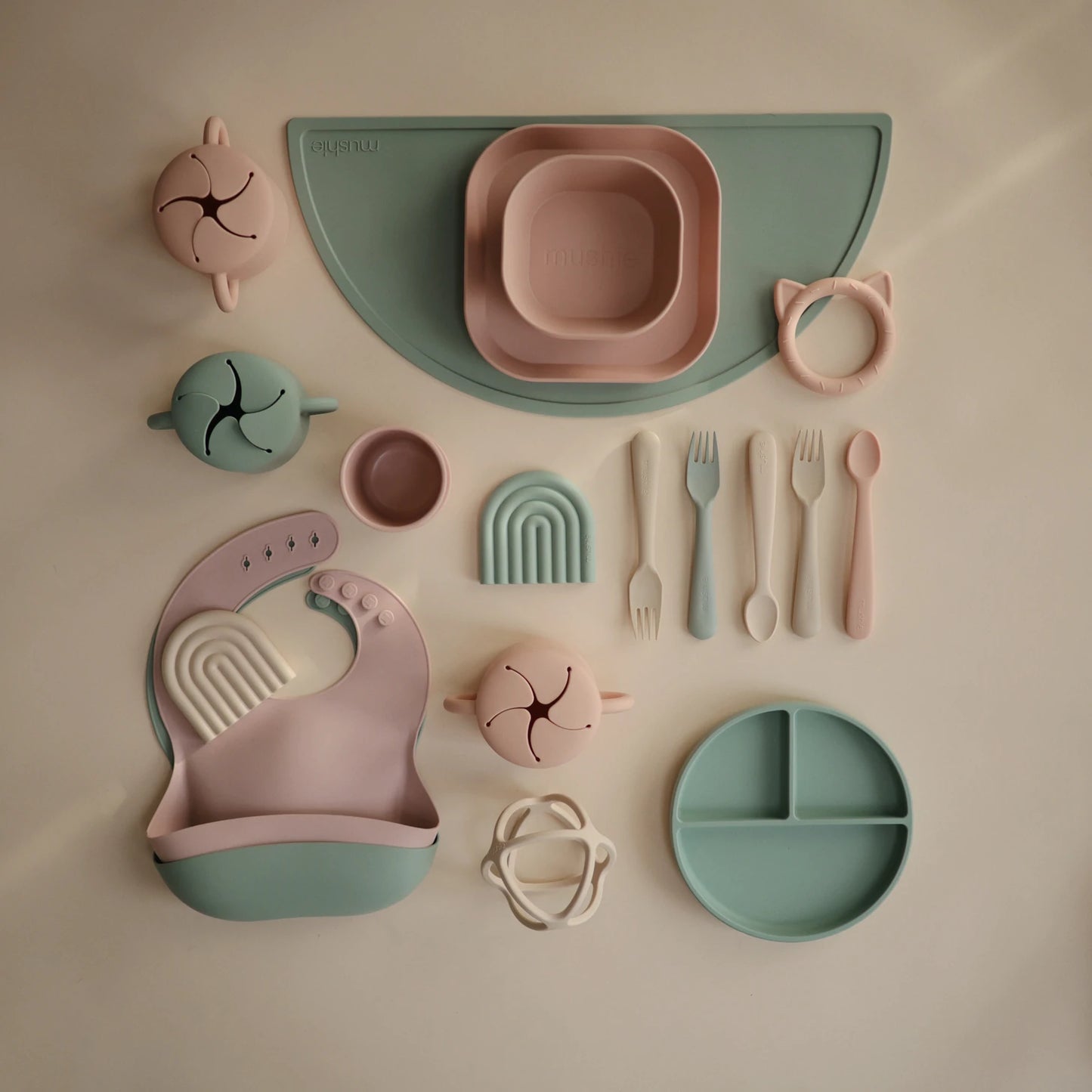 Dinnerware Fork and Spoon Set (Blush)