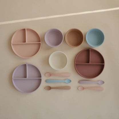 Silicone Suction Bowl (Cloudy Mauve)