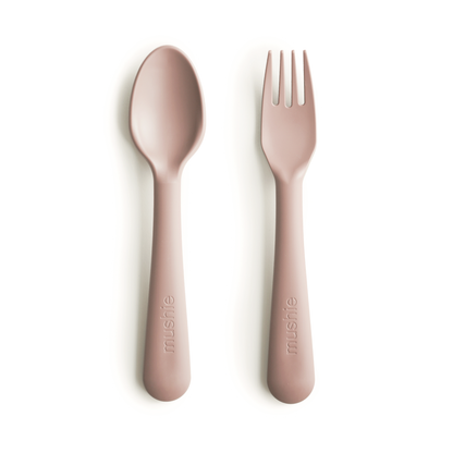 Dinnerware Fork and Spoon Set (Blush)