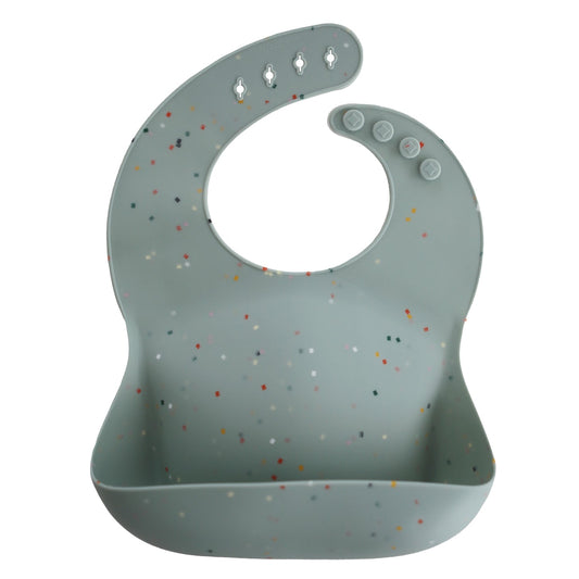 Silicone Bib (Cambridge Blue Confetti)