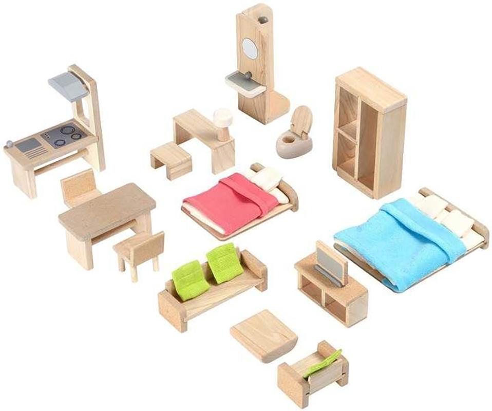 Plantoys - Green Dollhouse With Furniture (Pre-Order)