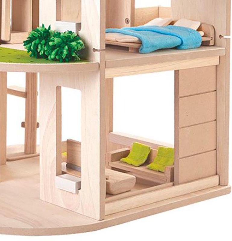 Plantoys - Green Dollhouse With Furniture (Pre-Order)