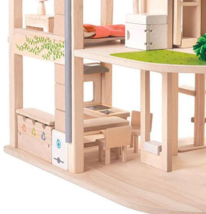 Plantoys - Green Dollhouse With Furniture (Pre-Order)