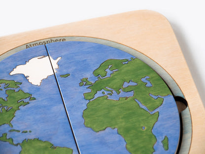 Montessori - Wooden puzzle Earth