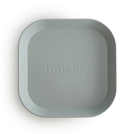Square Dinnerware Plates, Set of 2 (Sage)