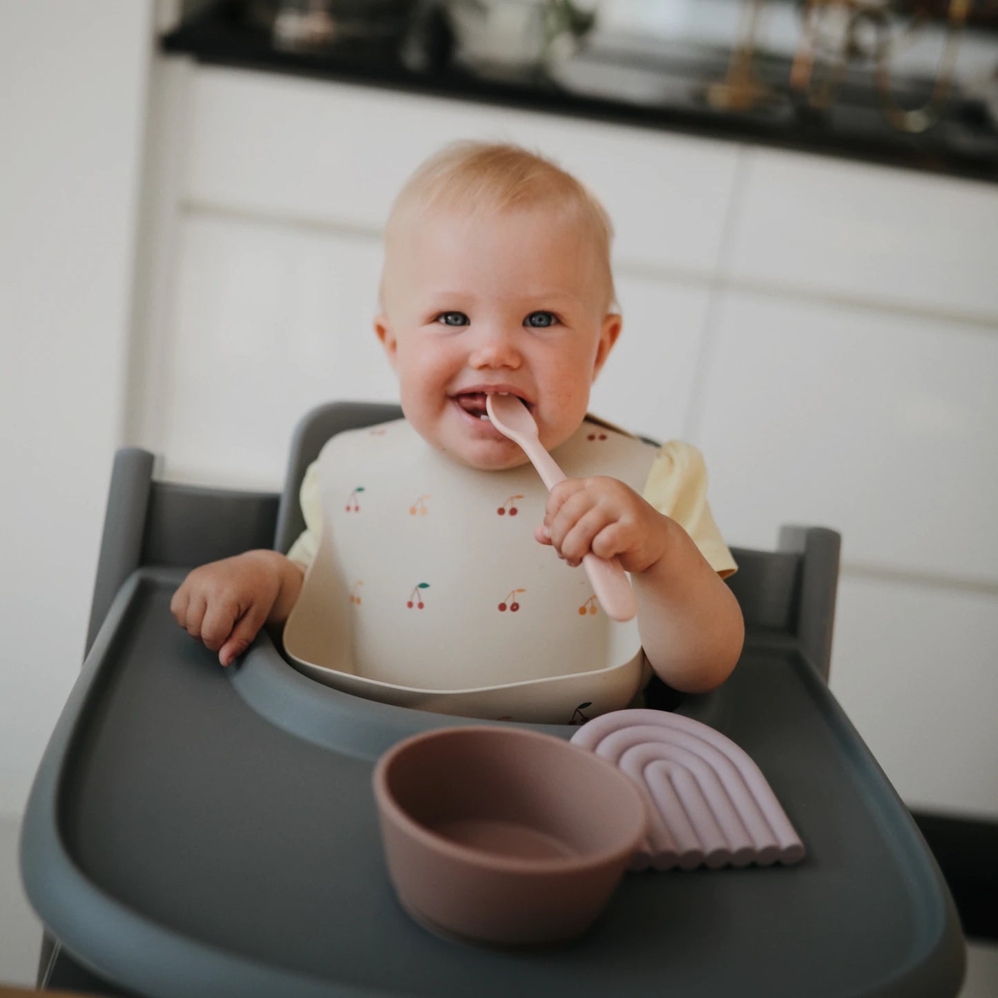 Silicone Suction Bowl (Cloudy Mauve)