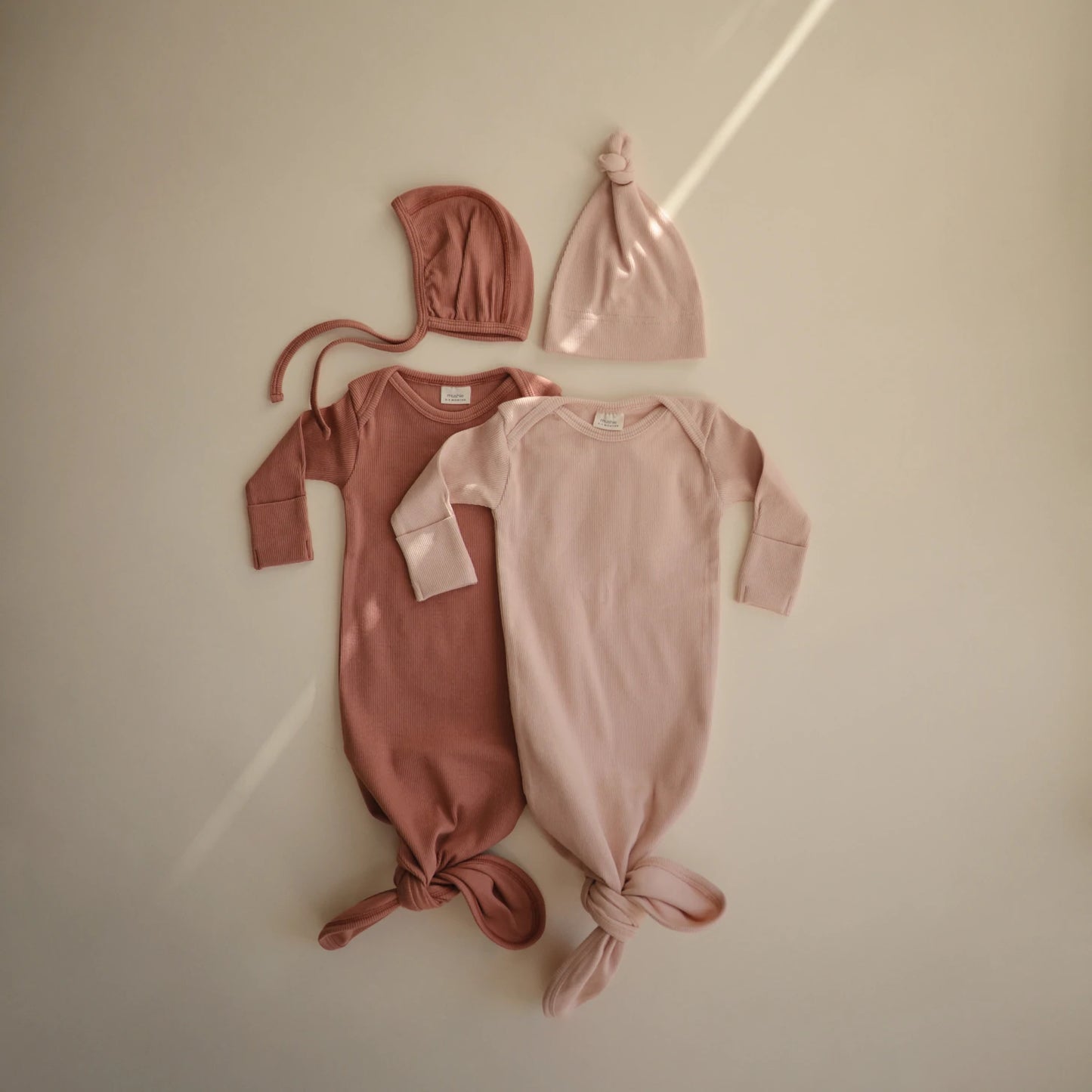 Ribbed Baby Bonnet (Cedar)
