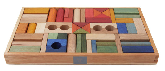 RAINBOW BLOCKS IN TRAY - 54 PCS